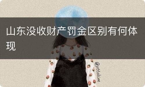 山东没收财产罚金区别有何体现