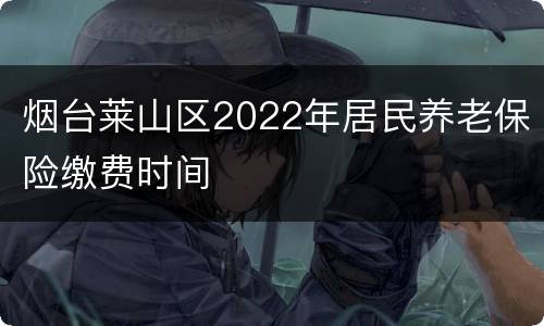 烟台莱山区2022年居民养老保险缴费时间