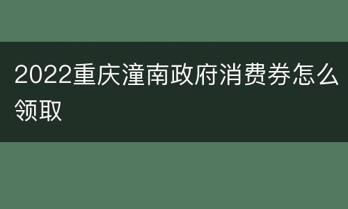 2022重庆潼南政府消费券怎么领取