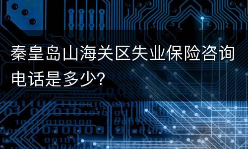 秦皇岛山海关区失业保险咨询电话是多少？