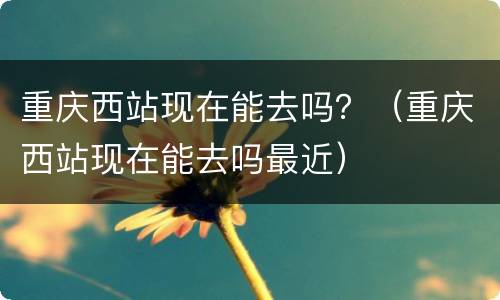 重庆西站现在能去吗？（重庆西站现在能去吗最近）