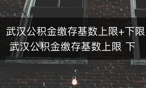 武汉公积金缴存基数上限+下限 武汉公积金缴存基数上限 下限调整