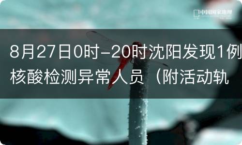 8月27日0时-20时沈阳发现1例核酸检测异常人员（附活动轨迹）