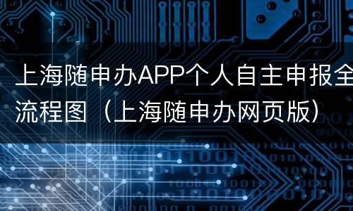 上海随申办APP个人自主申报全流程图（上海随申办网页版）