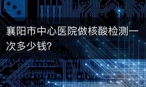 襄阳市中心医院做核酸检测一次多少钱？