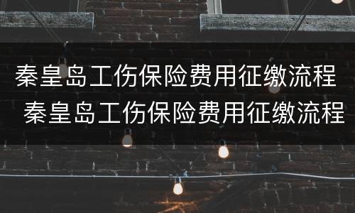 秦皇岛工伤保险费用征缴流程 秦皇岛工伤保险费用征缴流程图