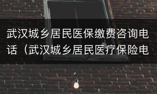 武汉城乡居民医保缴费咨询电话（武汉城乡居民医疗保险电话）
