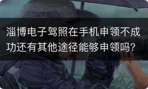 淄博电子驾照在手机申领不成功还有其他途径能够申领吗？