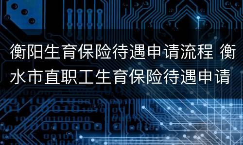 衡阳生育保险待遇申请流程 衡水市直职工生育保险待遇申请表