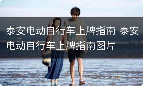 泰安电动自行车上牌指南 泰安电动自行车上牌指南图片