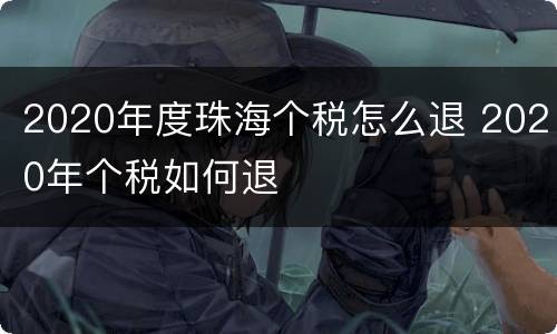 2020年度珠海个税怎么退 2020年个税如何退