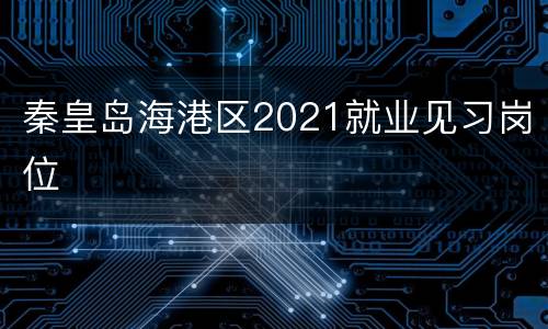 秦皇岛海港区2021就业见习岗位