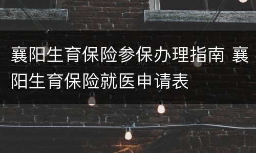 襄阳生育保险参保办理指南 襄阳生育保险就医申请表