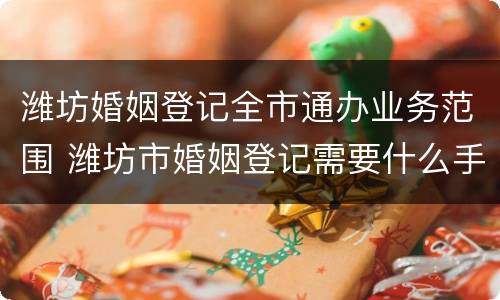 潍坊婚姻登记全市通办业务范围 潍坊市婚姻登记需要什么手续