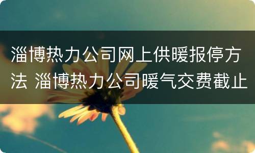 淄博热力公司网上供暖报停方法 淄博热力公司暖气交费截止时间