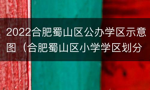 2022合肥蜀山区公办学区示意图（合肥蜀山区小学学区划分2021年高清图）