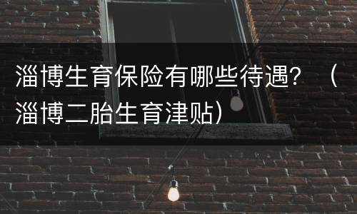 淄博生育保险有哪些待遇？（淄博二胎生育津贴）