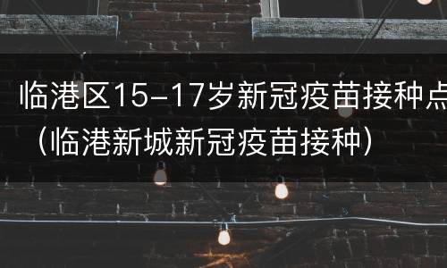 临港区15-17岁新冠疫苗接种点（临港新城新冠疫苗接种）