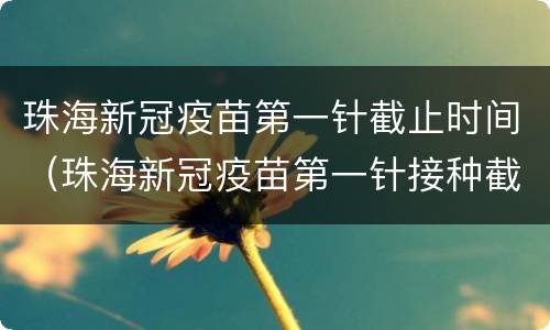 珠海新冠疫苗第一针截止时间（珠海新冠疫苗第一针接种截止时间）