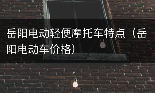 岳阳电动轻便摩托车特点（岳阳电动车价格）