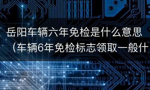 岳阳车辆六年免检是什么意思（车辆6年免检标志领取一般什么时候领）
