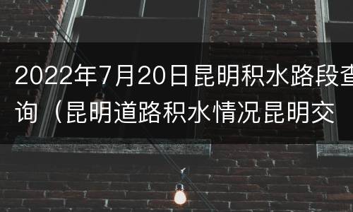 2022年7月20日昆明积水路段查询（昆明道路积水情况昆明交警）