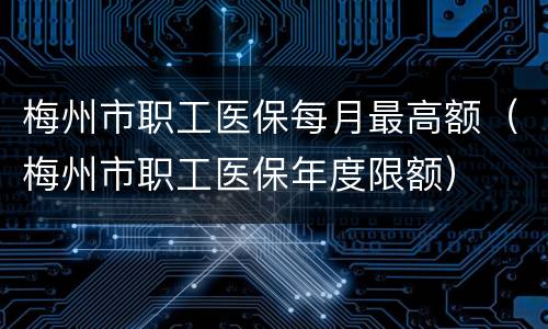 梅州市职工医保每月最高额（梅州市职工医保年度限额）