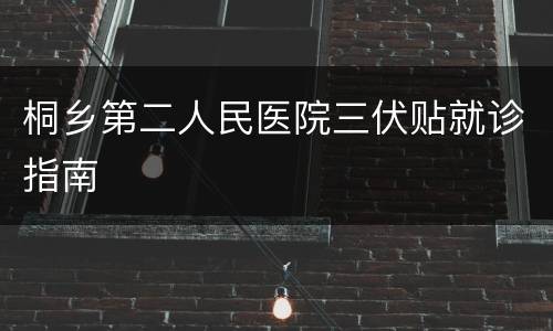 桐乡第二人民医院三伏贴就诊指南