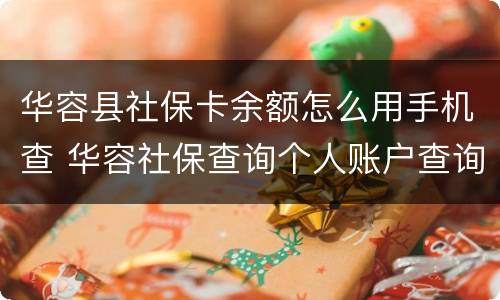 华容县社保卡余额怎么用手机查 华容社保查询个人账户查询