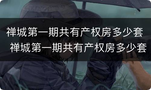 禅城第一期共有产权房多少套 禅城第一期共有产权房多少套