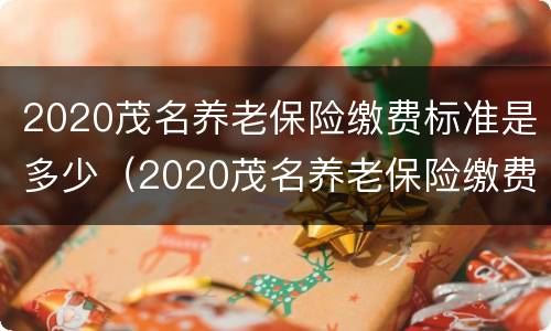 2020茂名养老保险缴费标准是多少（2020茂名养老保险缴费标准是多少呢）