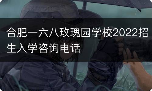合肥一六八玫瑰园学校2022招生入学咨询电话