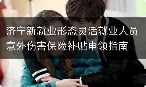 济宁新就业形态灵活就业人员意外伤害保险补贴申领指南