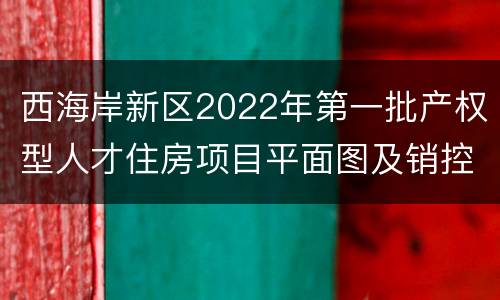 西海岸新区2022年第一批产权型人才住房项目平面图及销控表