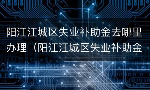 阳江江城区失业补助金去哪里办理（阳江江城区失业补助金去哪里办理领取）