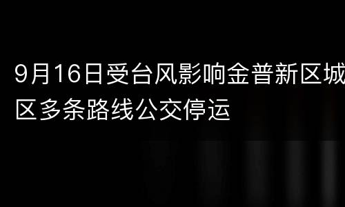 9月16日受台风影响金普新区城区多条路线公交停运