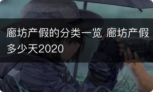 廊坊产假的分类一览 廊坊产假多少天2020