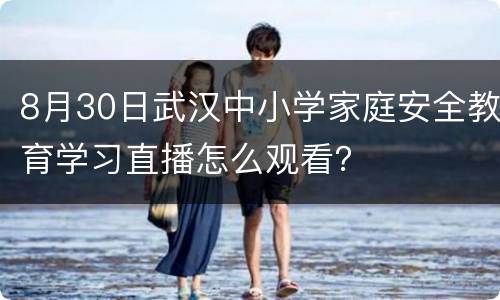 8月30日武汉中小学家庭安全教育学习直播怎么观看？