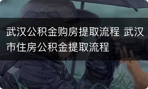 武汉公积金购房提取流程 武汉市住房公积金提取流程