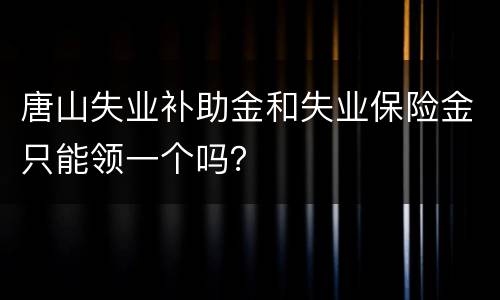 唐山失业补助金和失业保险金只能领一个吗？