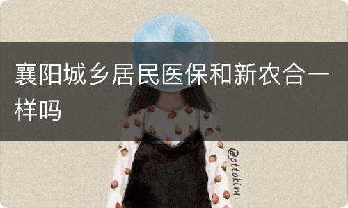 襄阳城乡居民医保和新农合一样吗