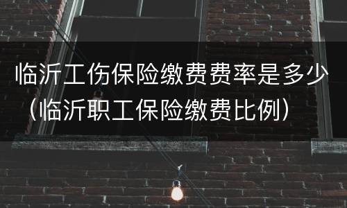 临沂工伤保险缴费费率是多少（临沂职工保险缴费比例）