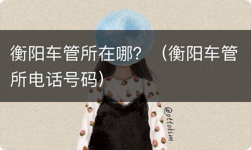 衡阳车管所在哪？（衡阳车管所电话号码）
