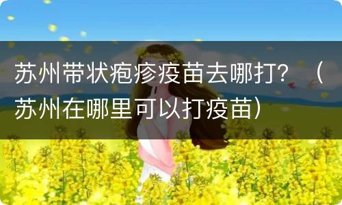 苏州带状疱疹疫苗去哪打？（苏州在哪里可以打疫苗）