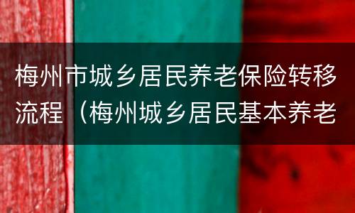 梅州市城乡居民养老保险转移流程（梅州城乡居民基本养老保险）