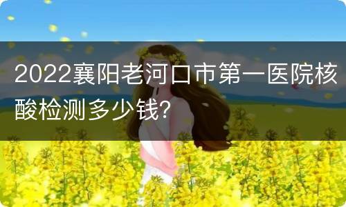 2022襄阳老河口市第一医院核酸检测多少钱？