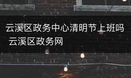 云溪区政务中心清明节上班吗 云溪区政务网