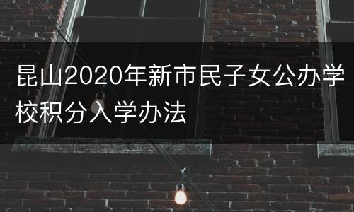 昆山2020年新市民子女公办学校积分入学办法