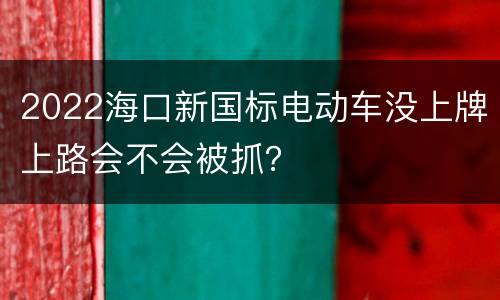 2022海口新国标电动车没上牌上路会不会被抓？