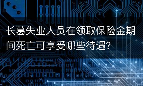长葛失业人员在领取保险金期间死亡可享受哪些待遇？